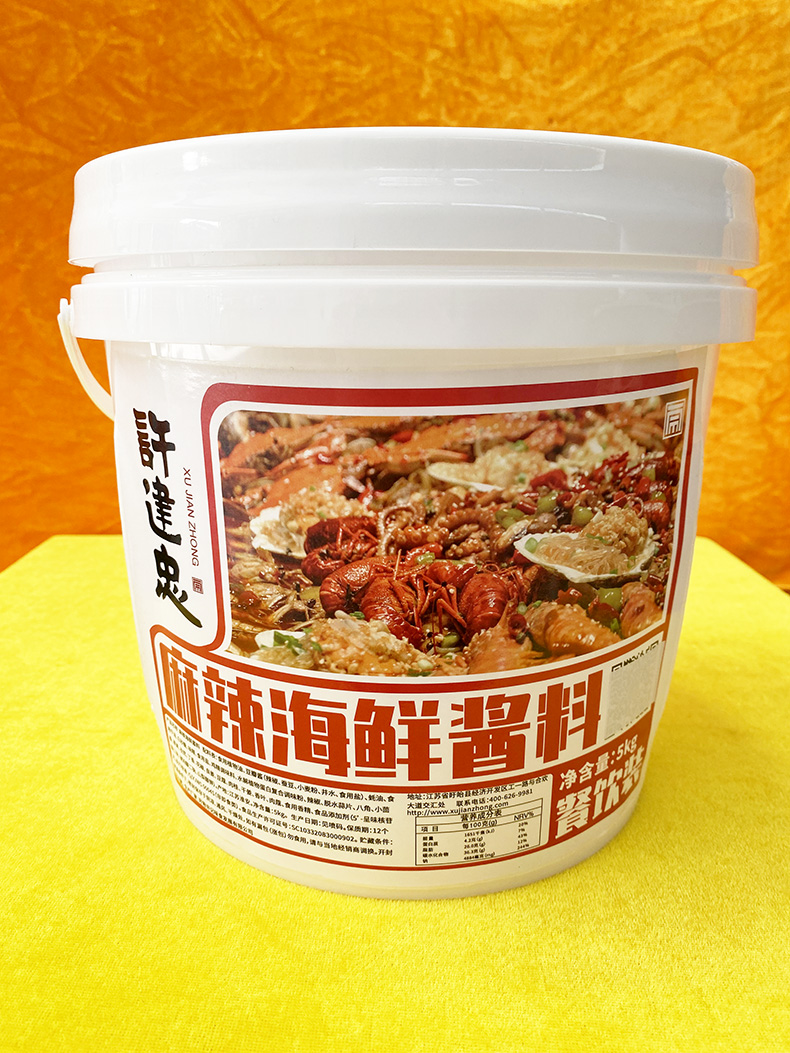 许建忠麻辣海鲜酱料5kg/桶