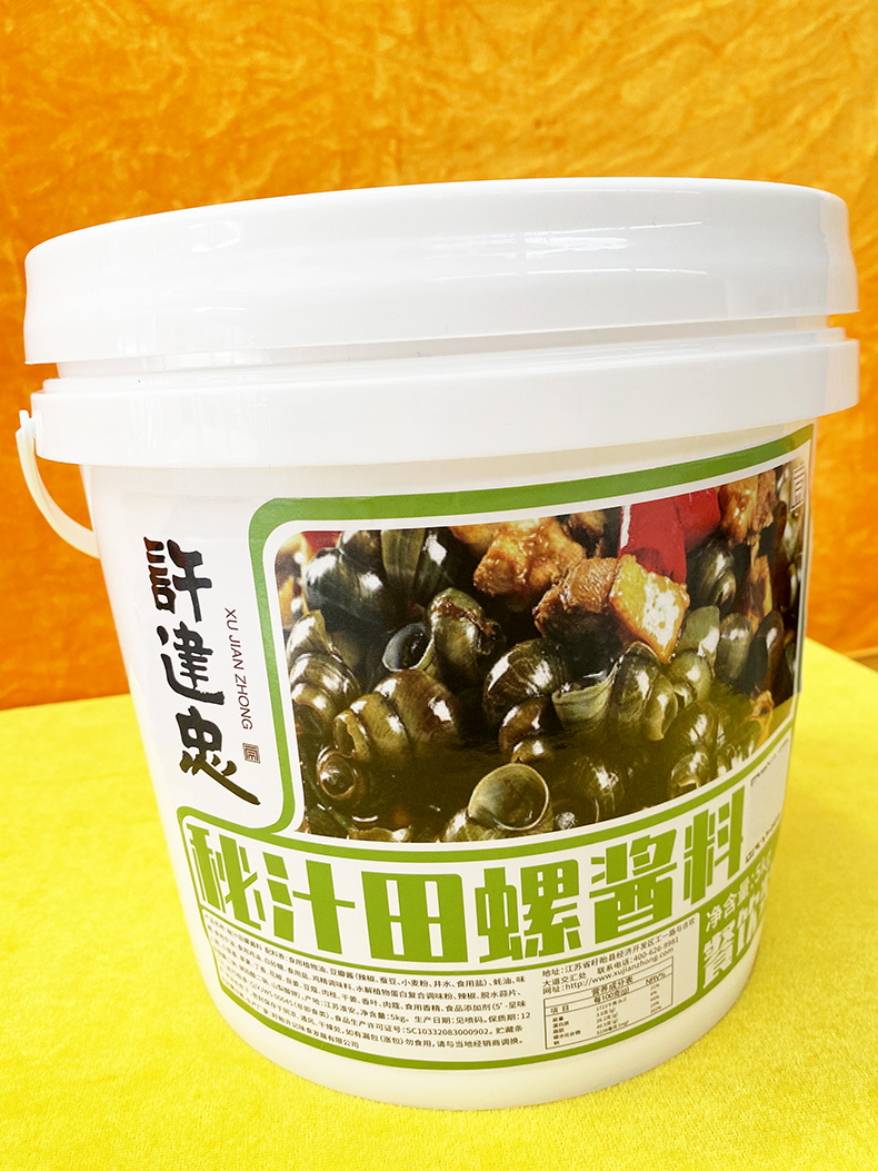 许建忠秘汁田螺酱料5kg/桶