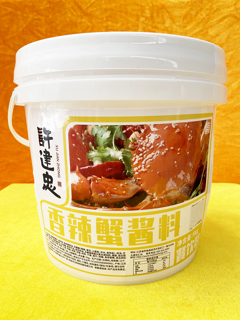 许建忠香辣蟹酱料5kg/桶